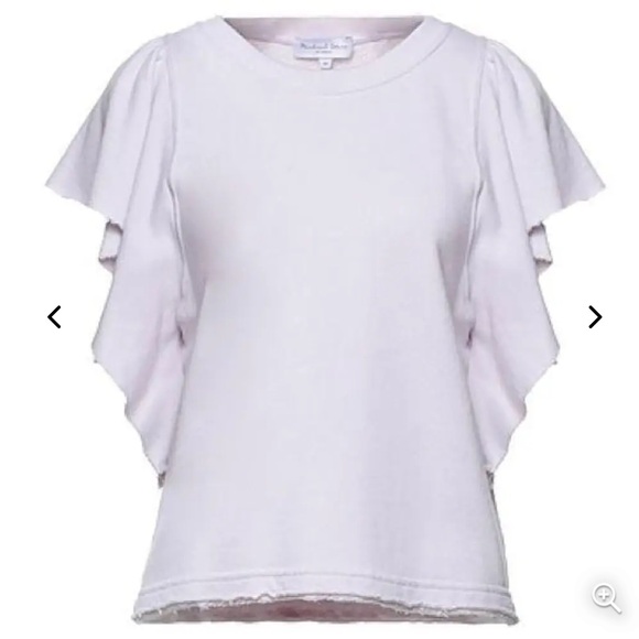 Michael Stars Tops - Michael Stars sweatshirt cascading ruffle short sleeve French terry top size L